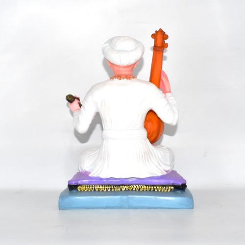 Sant Tukaram Maharaj Statue | Sitting Sant Tukaram Statue, Fiber Statue, White Colour, ( 12