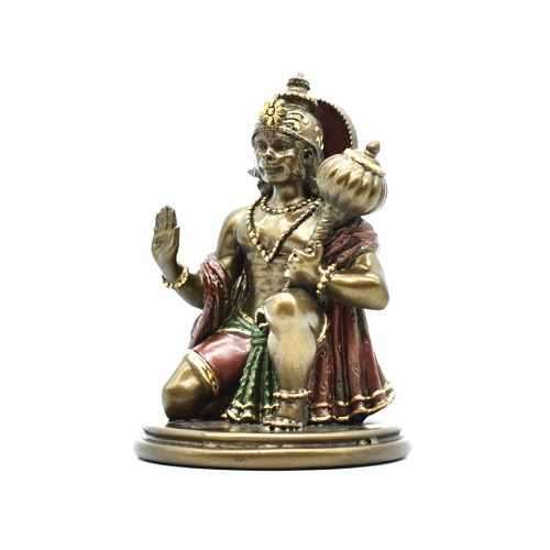 Copper hanuman Ji Murti Puja Bajrangbali Sankat Mochan Bhagwan Idol for Temple car Dashboard Home Decor Statue Gift