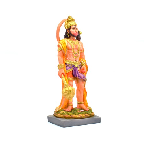 Lord Hanuman in Standing Position with Gada Hanuman Bajrangbali Statue Murti Idol for Home Office Decor Gift Puja Ghar