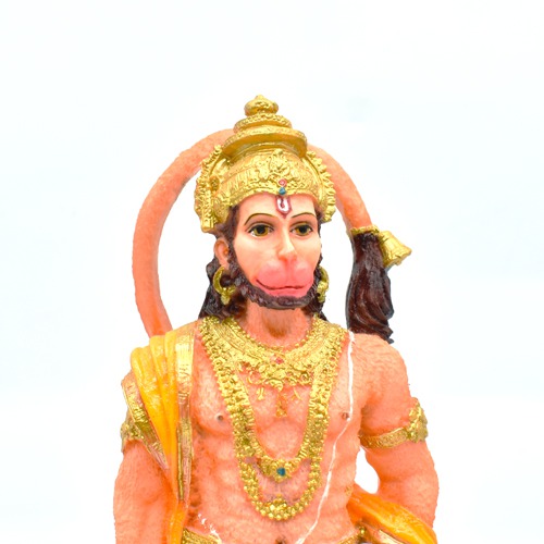 Lord Hanuman in Standing Position with Gada Hanuman Bajrangbali Statue Murti Idol for Home Office Decor Gift Puja Ghar