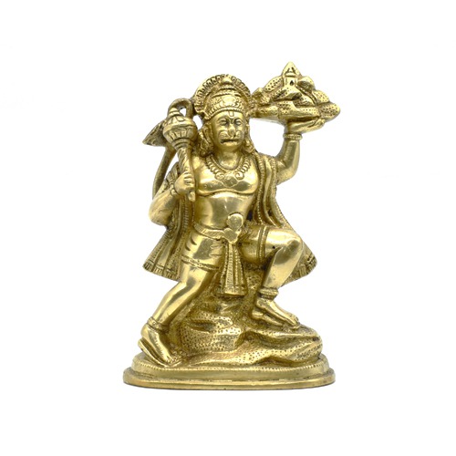 Brass Hanuman Ji Standing With Gada