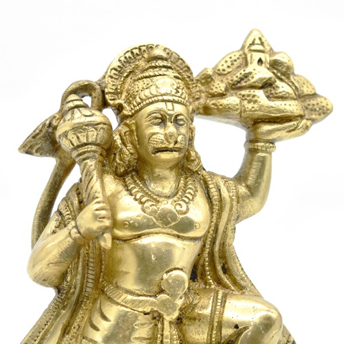 Brass Hanuman Ji Standing With Gada