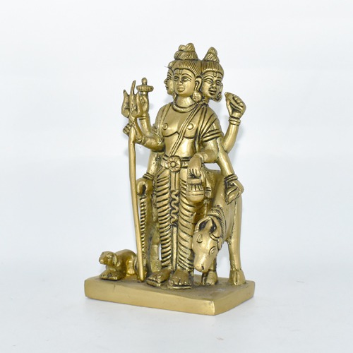 Lord Dattatreya Bhagwan Brass Idol Statue Murti for Home Pooja Office Decor Trimurti Bhagwan Sculpture