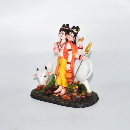 Fiber Lord Dattatreya Bhagwan Brass Idol Statue Murti for Home Pooja Office Decor Trimurti Bhagwan Sculpture