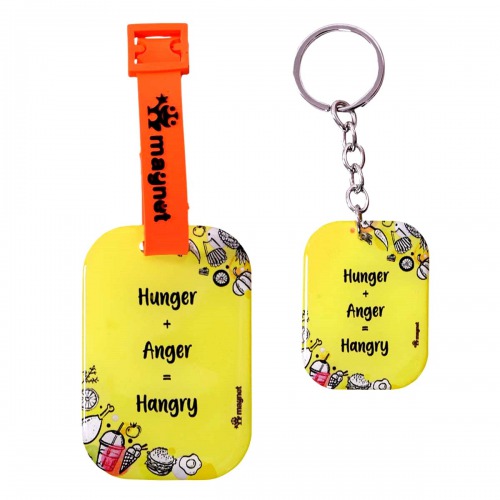 Don't make me Hungry Bag Tag Set | Luggage Tags for Trolley, Suitcase, Backpacks