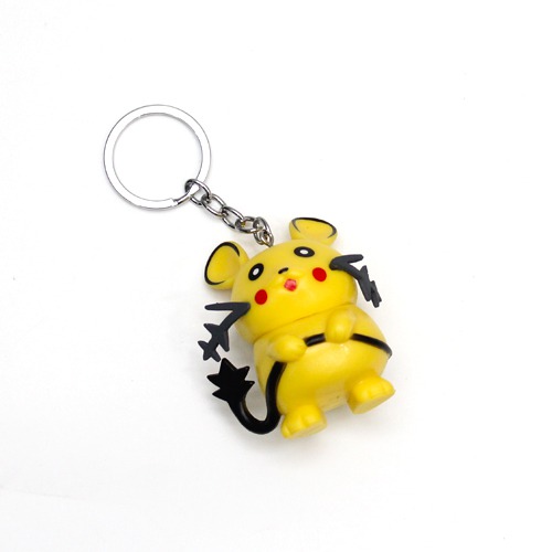 3D Rat Pikachu Keychain | Premium Action Character 3D Keychain For Car & Bike Gifting With Key Ring Anti-Rust