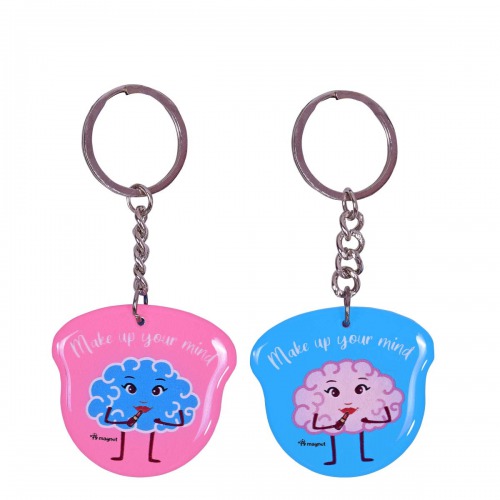 Beautiful Mind Keychain | Multicolour Hard Plastic Design Keychain Key Ring Anti-Rust for Car Bike Home Keys for Men and Women