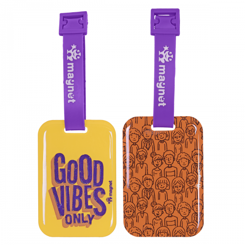 Good Vibes Only Bag Tag |Luggage Tags for Trolley, Suitcase, Backpacks