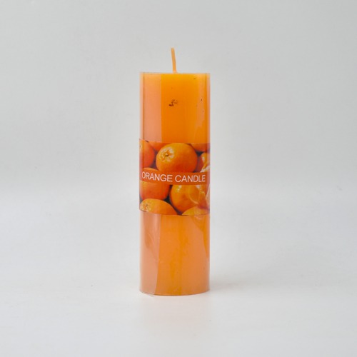 Orange Aroma Candle | Scented Big Orange Pillar Candles