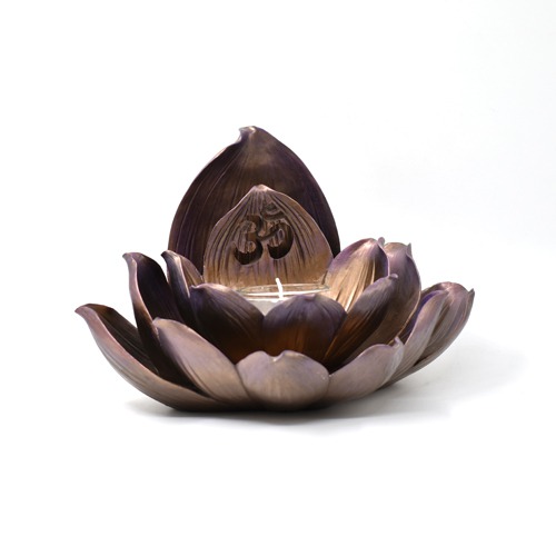 Lotus Candle Stand With Candle And Wax