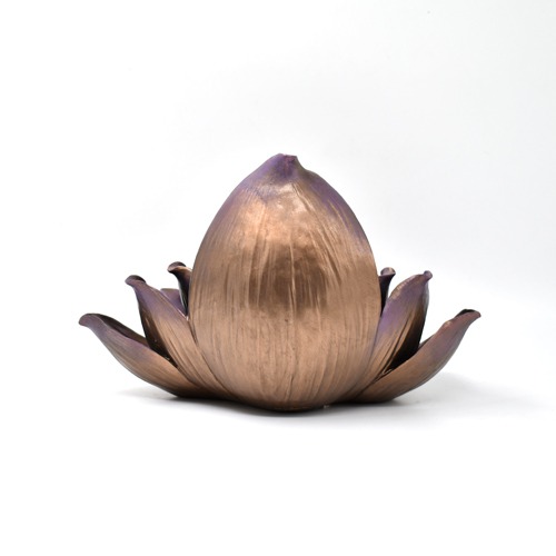 Lotus Candle Stand With Candle And Wax