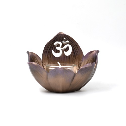 Lotus Candle Stand With Candle And Wax