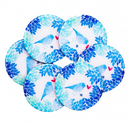 Divine Blue Tea Coasters