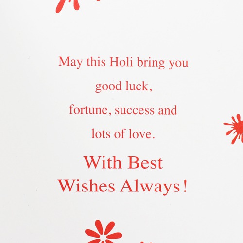 Happy Holi The Festival of Color Card