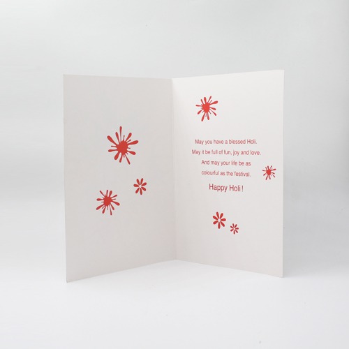 Holi Greeting Card for Friends and Relatives