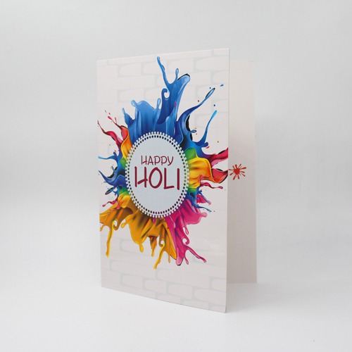 Holi Greeting Card for Friends and Relatives