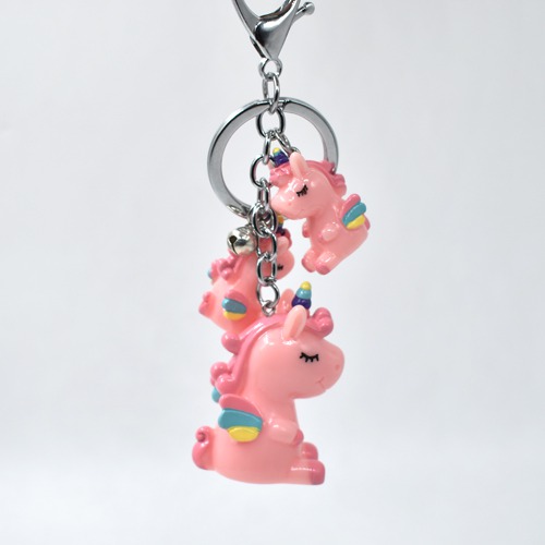 Multiple Unicorn  Keychain | Multicolour Hard Plastic Design Keychain Key Ring Anti-Rust for Car Bike Home Keys for Men and Women