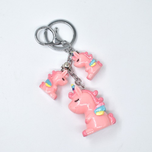 Multiple Unicorn  Keychain | Multicolour Hard Plastic Design Keychain Key Ring Anti-Rust for Car Bike Home Keys for Men and Women