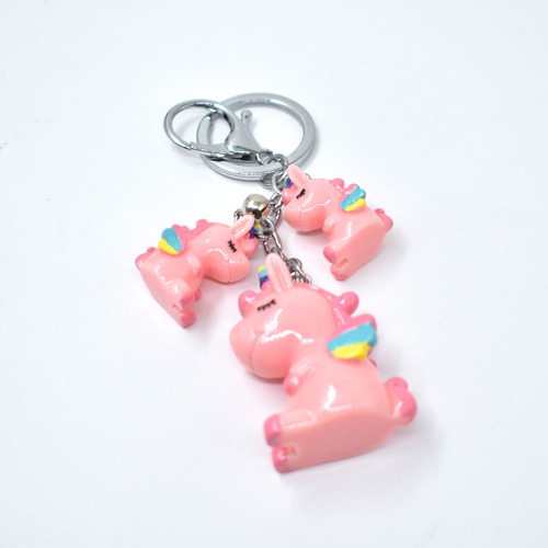 Multiple Unicorn  Keychain | Multicolour Hard Plastic Design Keychain Key Ring Anti-Rust for Car Bike Home Keys for Men and Women