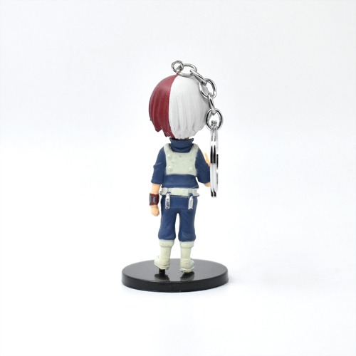 My Hero Academia Shoto Action Figure Keychain | 3D Multicolour Hard Plastic Design Keychain Key Ring Anti-Rust for Car Bike Home Keys for Men and Women