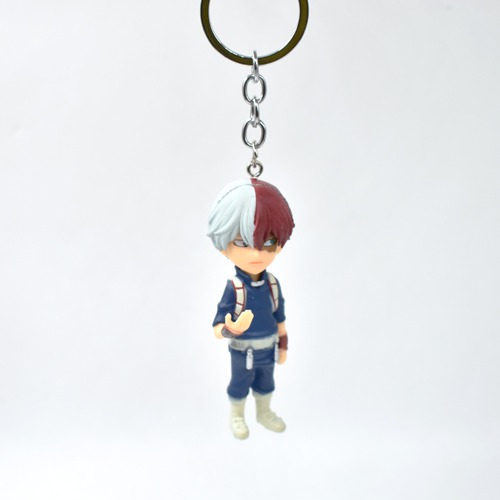 My Hero Academia Shoto Action Figure Keychain | 3D Multicolour Hard Plastic Design Keychain Key Ring Anti-Rust for Car Bike Home Keys for Men and Women