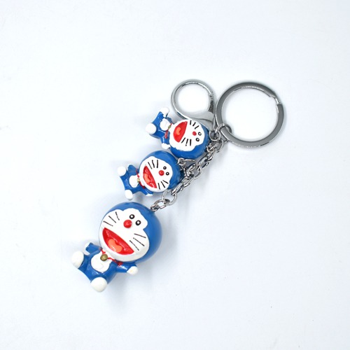 Cute Multiple Doremon Keychain | Friends and Family Cartoon Character Plastic Keychain For Car Bike School Bags Office Keychain and  Key ring