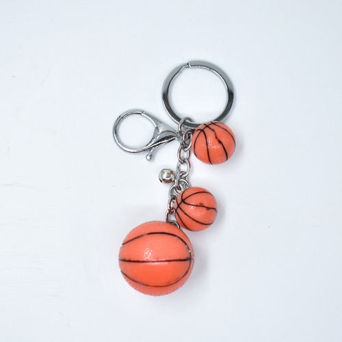 Basket Ball Keychain | Multicolour Hard Plastic Design Keychain for Car Bike Home Keys for Men and Women