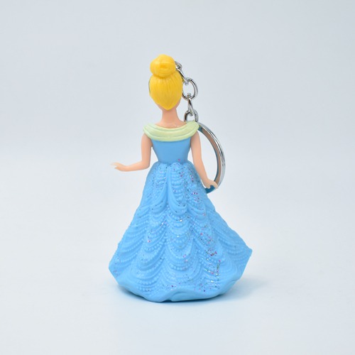 Disney Princess Cinderella Figure Keychain | 3D Multicolour Hard Plastic Design Keychain Key Ring Anti-Rust for Car Bike Home Keys for Men and Women