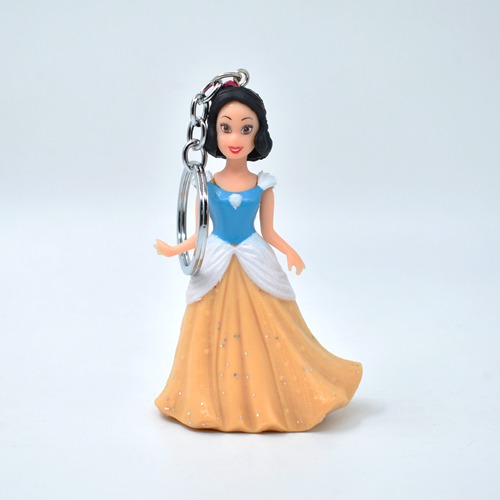 Disney Princess Snow White Figure Keychain | 3D Multicolour Hard Plastic Design Keychain Key Ring Anti-Rust for Car Bike Home Keys for Men and Women