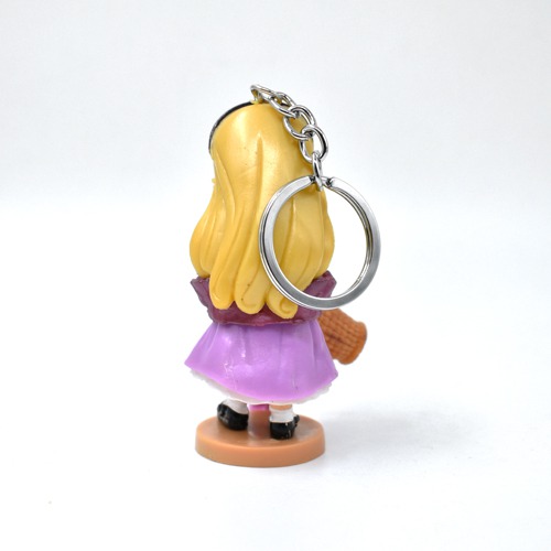 Disney Princess Aurora Figure Keychain | 3D Multicolour Hard Plastic Design Keychain Key Ring Anti-Rust for Car Bike Home Keys for Men and Women