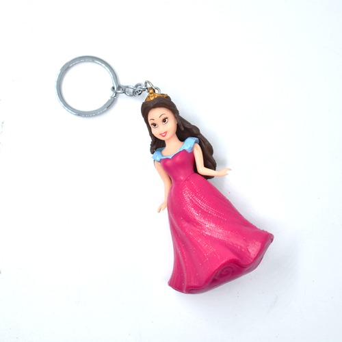 Disney princess Figure Keychain | 3D Multicolour Hard Plastic Design Keychain Key Ring Anti-Rust for Car Bike Home Keys for Men and Women