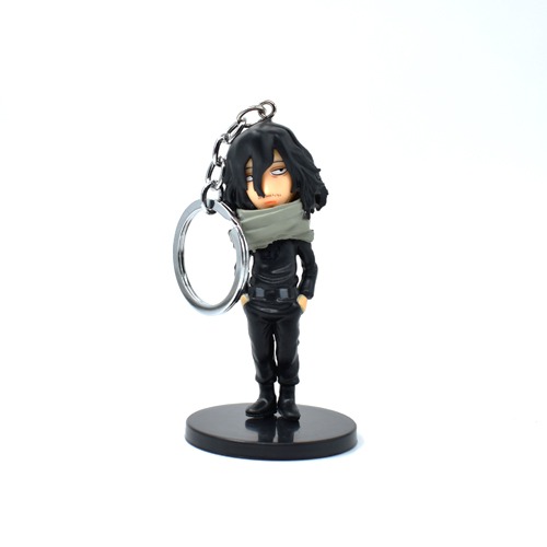 My Hero Academia Aizawa Action Figure Keychain | 3D Multicolour Hard Plastic Design Keychain Key Ring Anti-Rust for Car Bike Home Keys for Men and Women