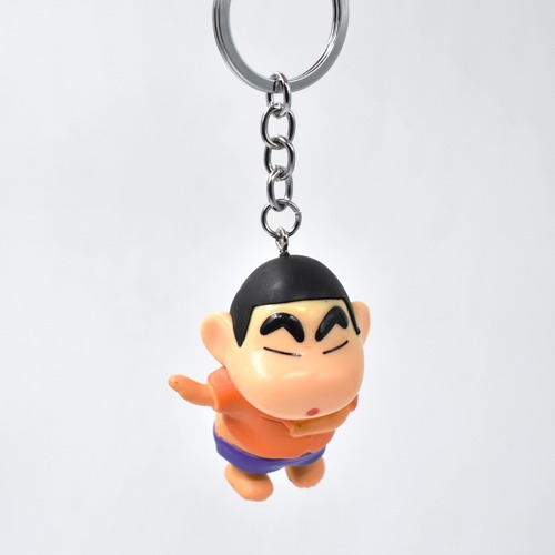 Dancing Shin Chan Keychain  | Shinchan Friends and Family Cartoon Character Plastic Keychain For Car Bike School Bags Office Keychain and  Key ring