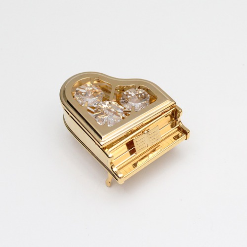 Piano Gifts Figurine Gold Plated Metal Crystal art