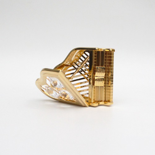 Piano Gifts Figurine Gold Plated Metal Crystal art