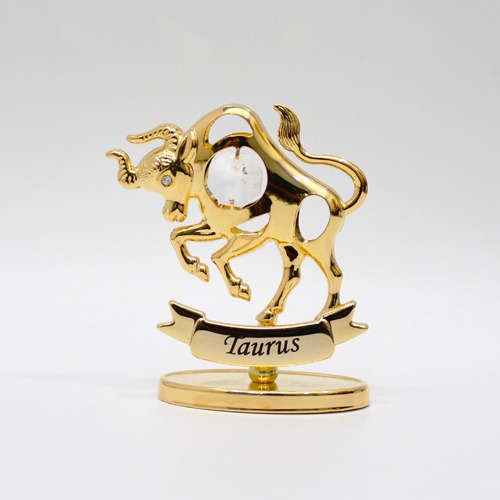 Gold Plated Zodiac- Taurus Iron Table Decoration