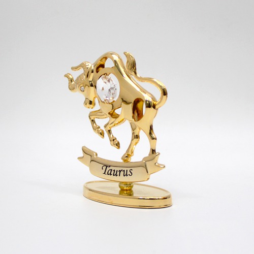 Gold Plated Zodiac- Taurus Iron Table Decoration