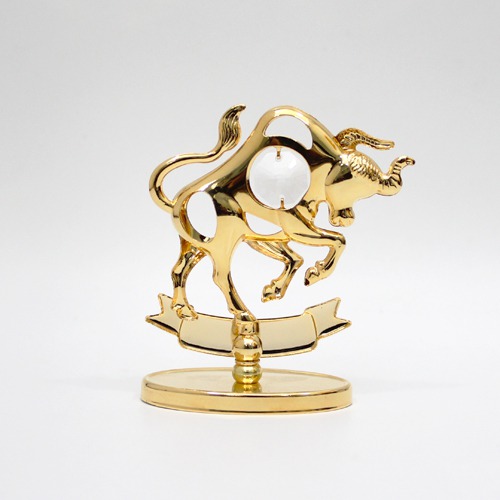 Gold Plated Zodiac- Taurus Iron Table Decoration