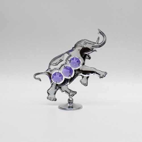 Silver Plated Elephant Table Decoration Crystal