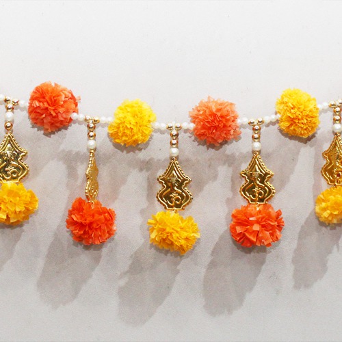 Artificial Marigold Fluffy Flower Garlands Door Hanging