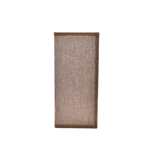 Brown Wooden Textured Fabric Rectangular Table Lamp For Office, Home Decoration