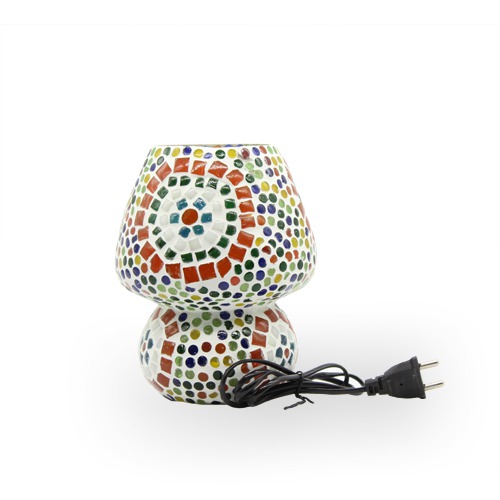 Multicolour Dome Shape Ceramic Table Lamp For Home & Office Decor