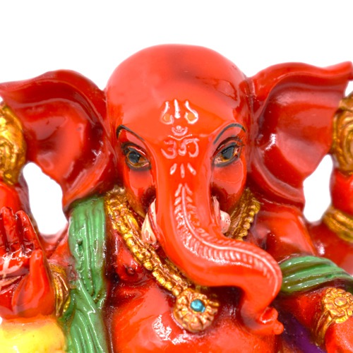 Red Colour Taklu Small Ganpati Murti for Car Dashboard