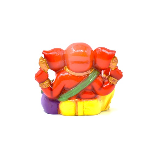 Red Colour Taklu Small Ganpati Murti for Car Dashboard