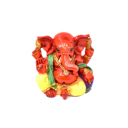 Red Colour Taklu Small Ganpati Murti for Car Dashboard