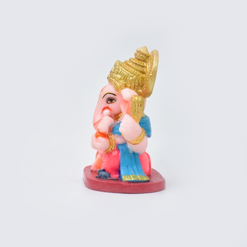 Blue Shal Small Ganapti Murti For Car Dashboard