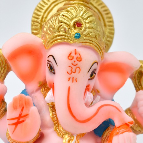 Blue Shal Small Ganapti Murti For Car Dashboard