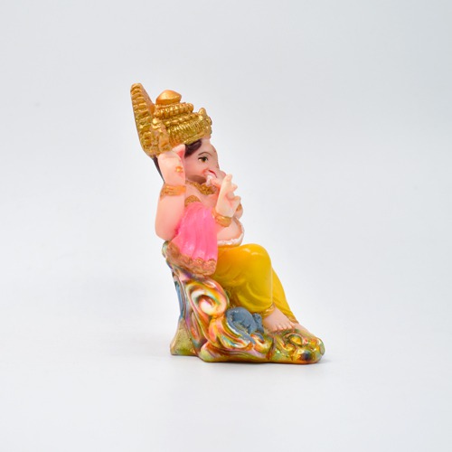 Lord Ganesha With Basuri For Car Dashboard