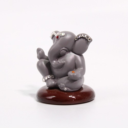 Gray Colour Decoration Ganesha Idol For Car Dashboard