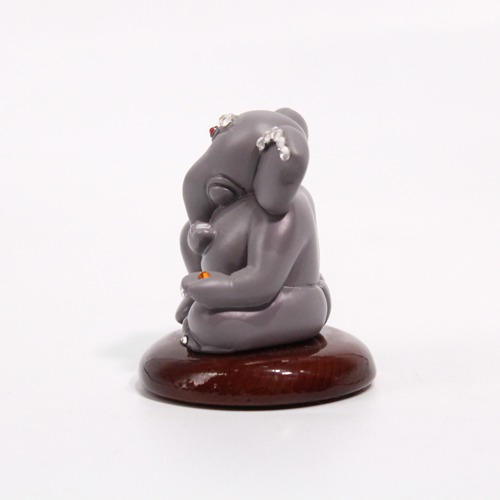 Gray Colour Decoration Ganesha Idol For Car Dashboard